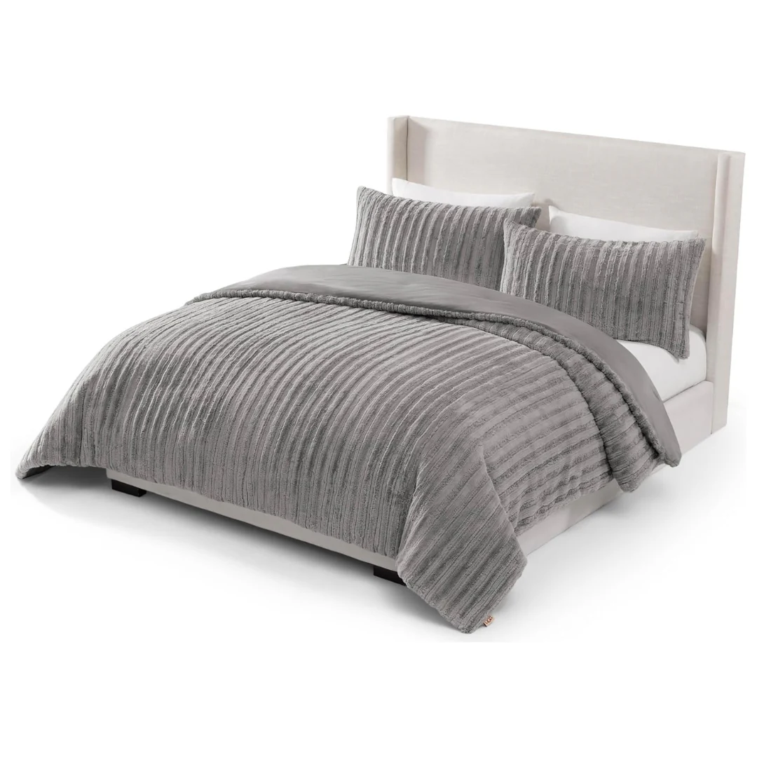 UGG Kenzie Plush Faux Fur Comforter Set With 2 Pillow Shams