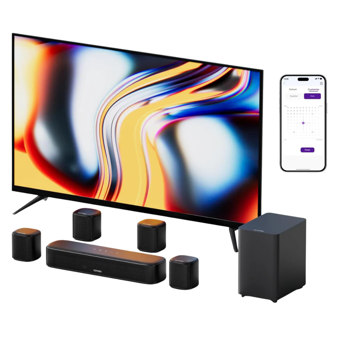 ULTIMEA 330W 7.1 Ch. TV Sound Bar W/ Subwoofer & 4 Surround Speakers