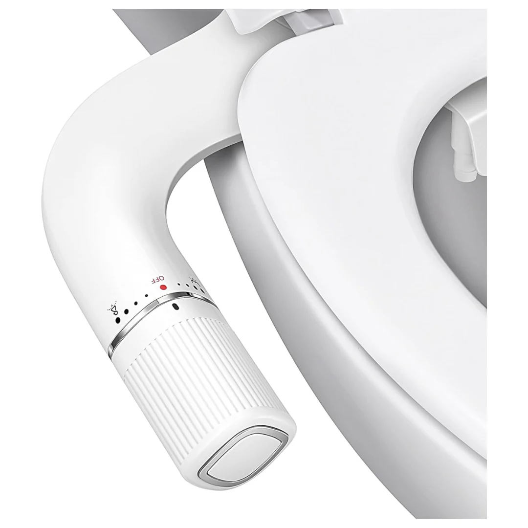 Ultra-Slim Dual Nozzle Toilet Bidet With Inlet