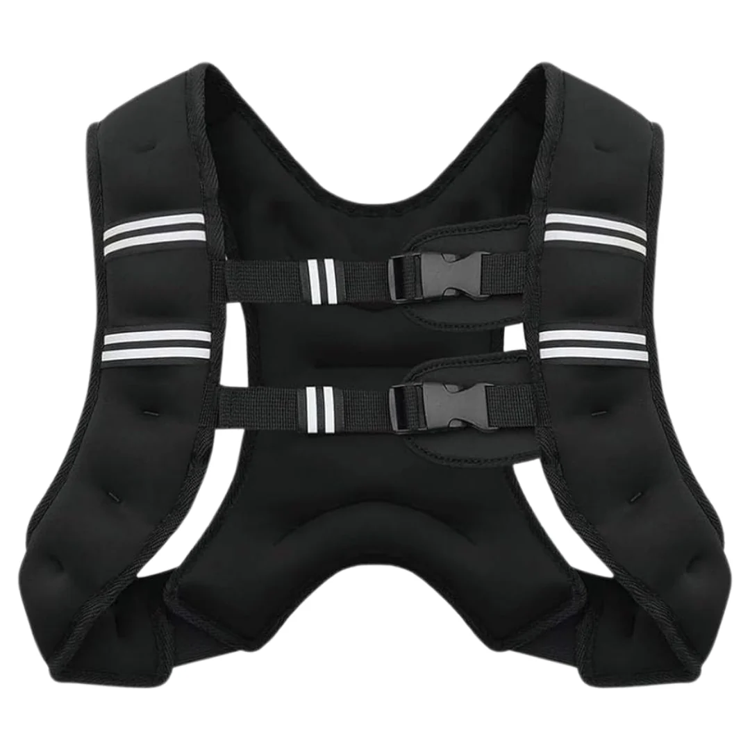 Unisex 12 lb Adjustable Weighted Vest With Reflective Stripes