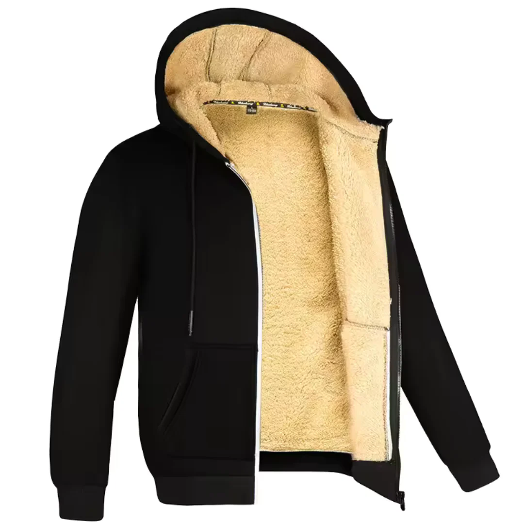 Unisex Long Sleeve Casual Winter Lambswool Jackets