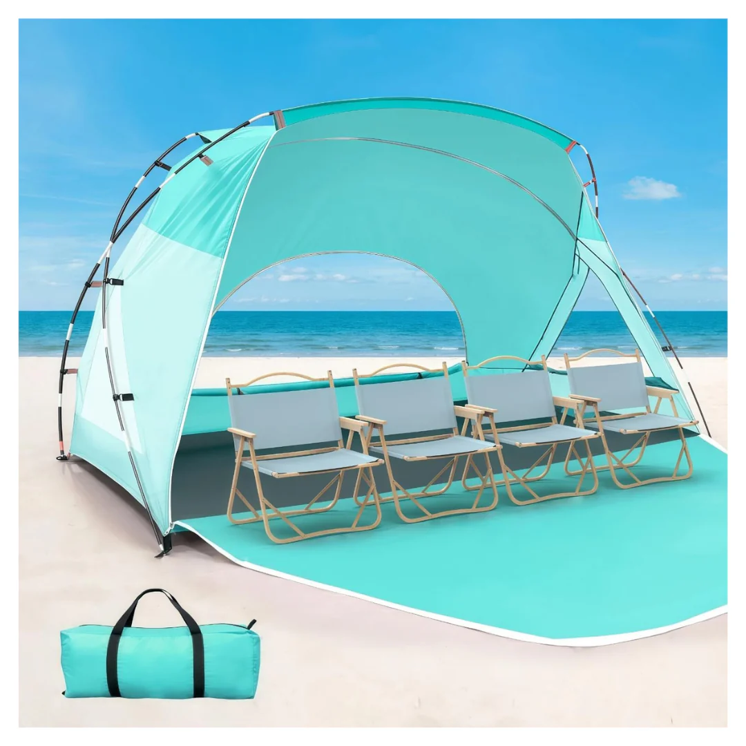 UPF 50+ UV Protection Beach Shelter With Carrying Bag