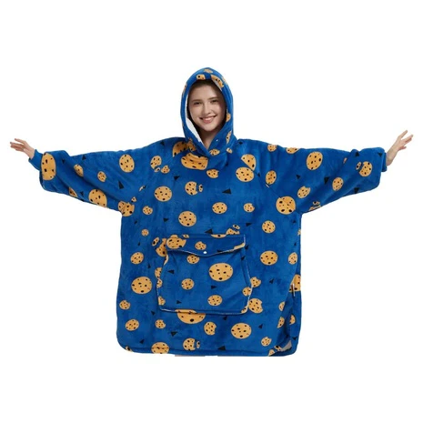 Wearable Oversized Sherpa Fleece Hoodie Blankets