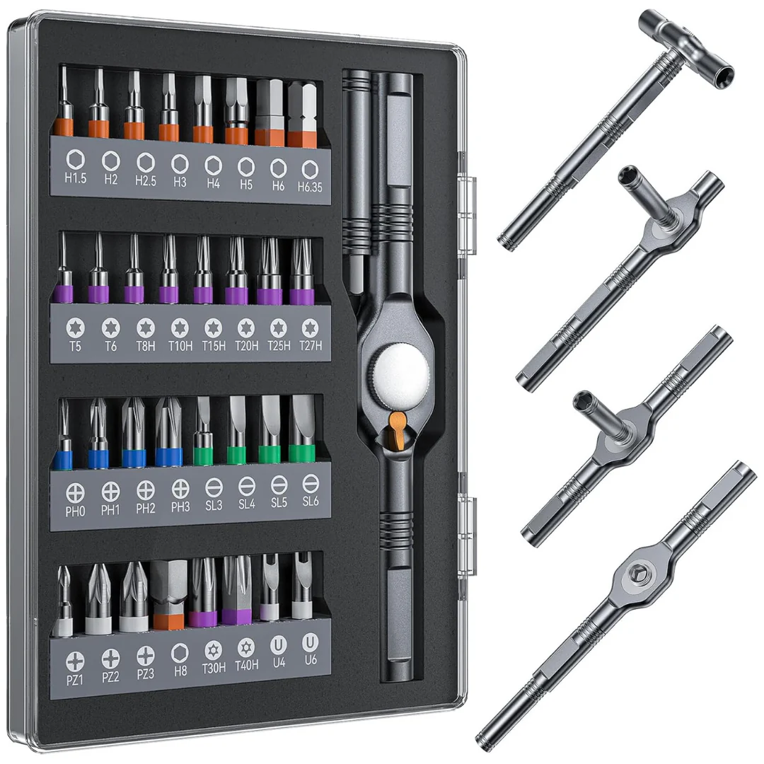 Wesdut 2026 Upgrade 32in1 T handle Magnetic Ratchet Screwdriver Set