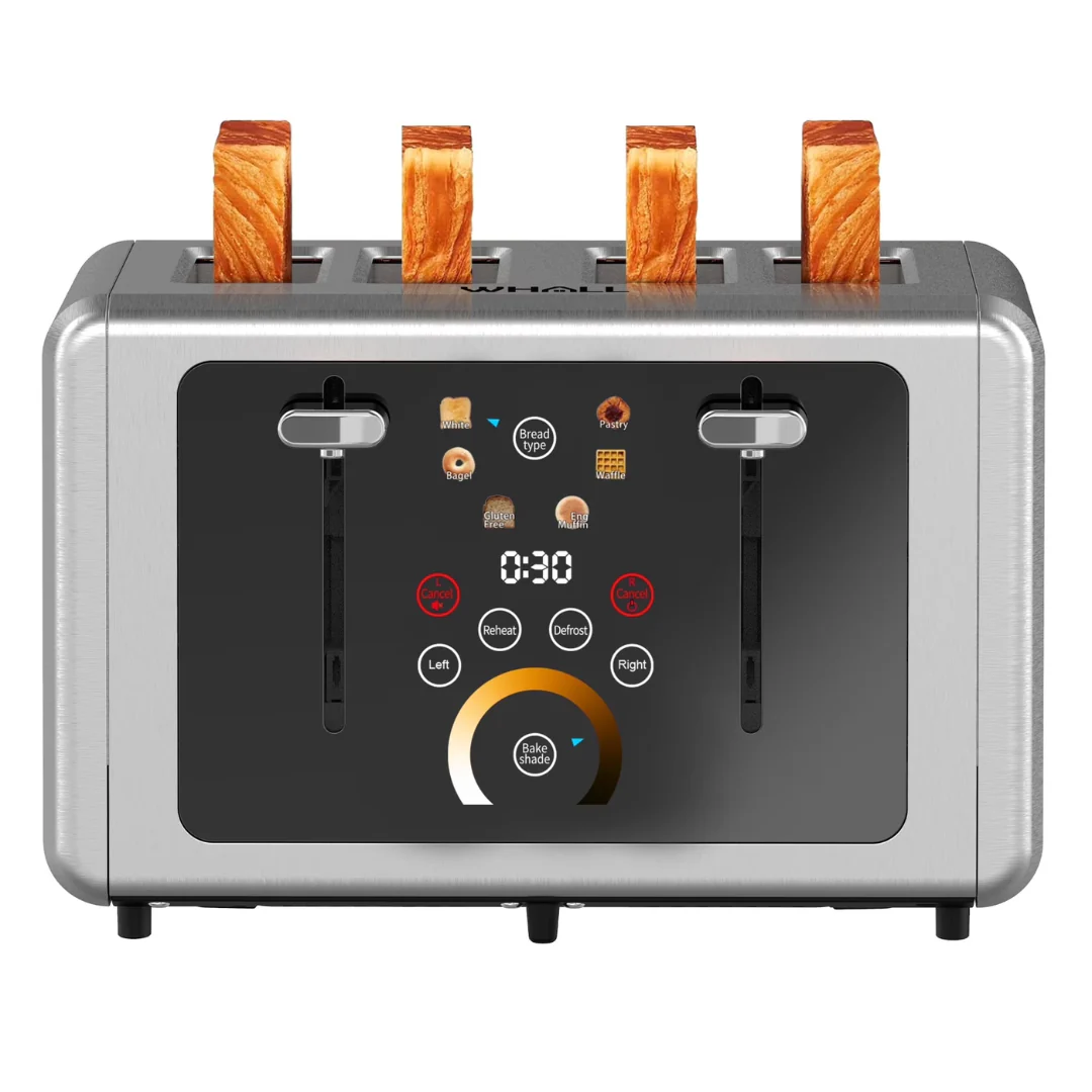 Whallultra 4 Slice Touchscreen Stainless Steel Toaster