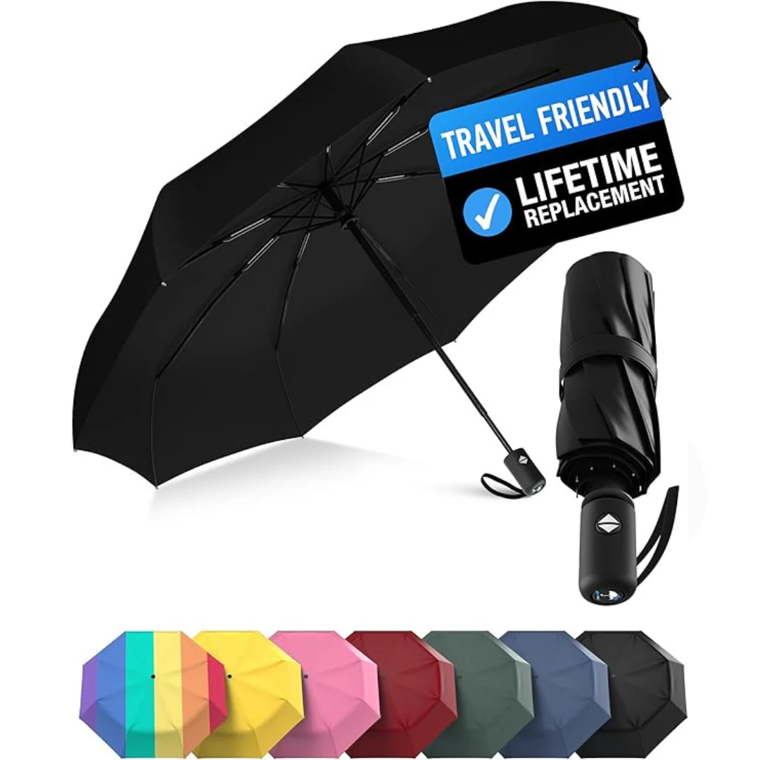 Windproof Compact Umbrella With Auto Open Close