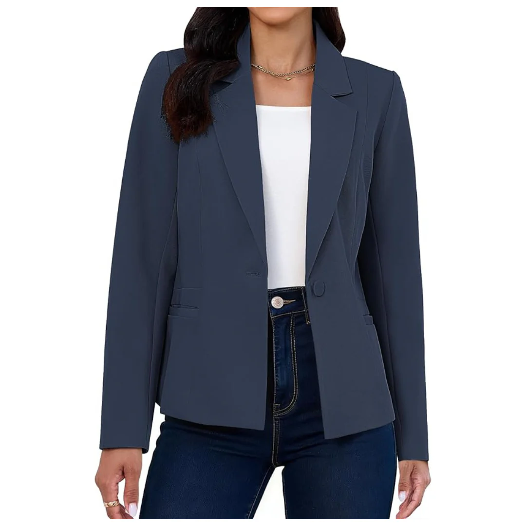 Women's Fashion Dressy Business Casual Suit Blazer W/ Pockets (Various)