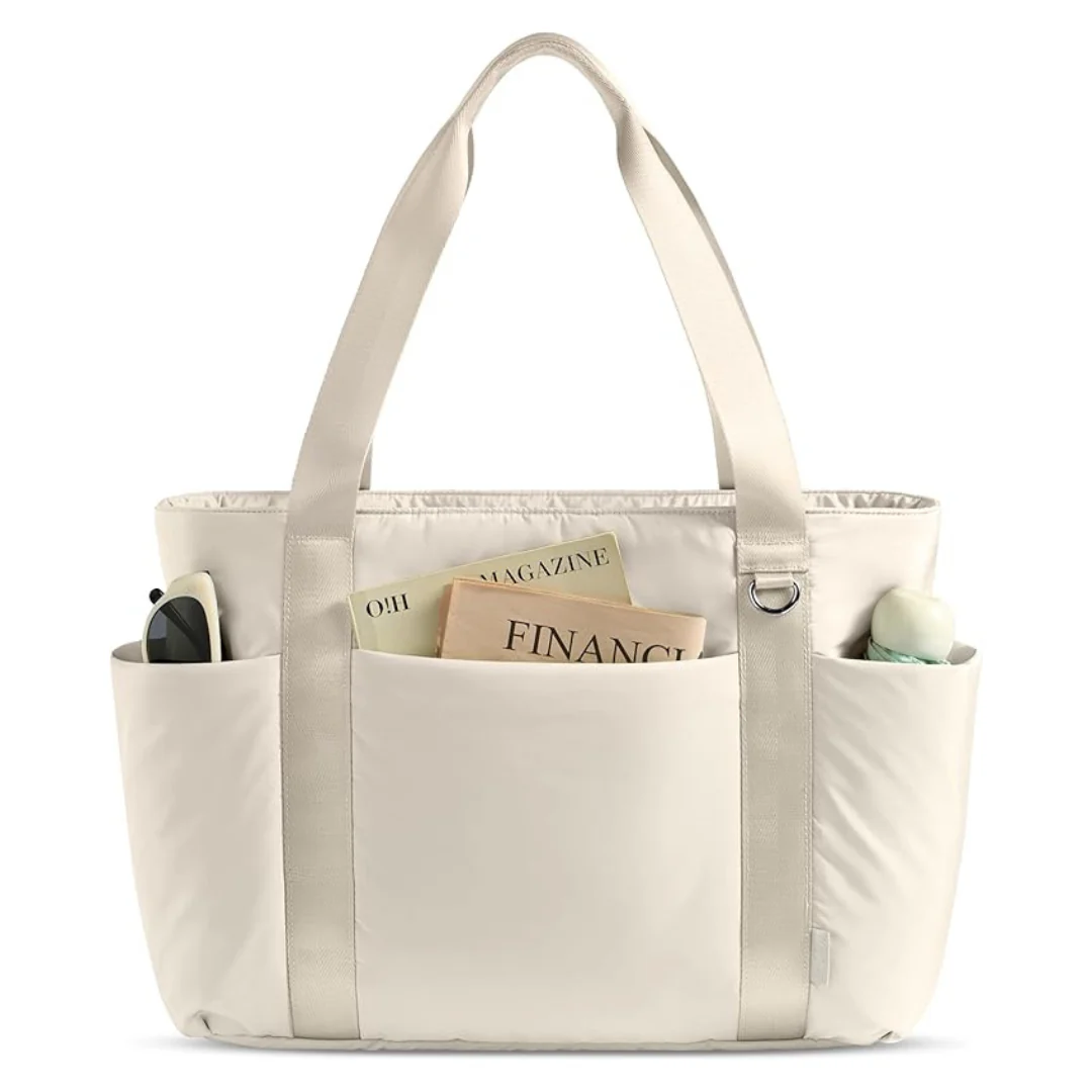 Women's Puffer Tote Bag With Zipper (Various)