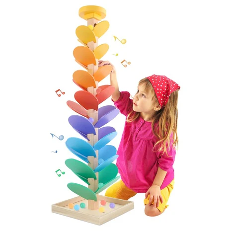 Wooden Marble Run Music Tree Toy